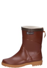 Gummistiefel Aigle - Bison Lady ambre  - ein halbhoher, universeller Naturkautschuk Stiefel    Der Gummistiefel Bison Lady ist ein Allroundstiefel f�r Frauen - vom franz�sischen Traditionsunternehmen Aigle. Die Oberfl�che aus Naturkautschuk - hier in der Farbe ambre -  ist leicht strukturiert. Abgerundet wird der modische Look...