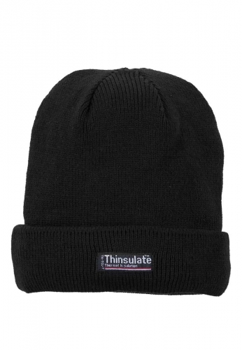 Warme Thinsulate-M�tze f�r Beruf und Freizeit in schwarz aus 100% Acryl