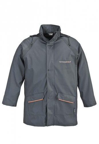 Hochwertige PU Regenjacke -  Poly 933 grau - sehr strapazierf�hig, passend zur Regenhose Poly 933