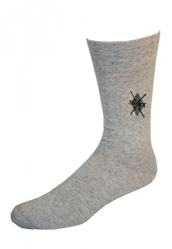 Modische Socke f�r jeden Anla� mit Sport-Muster - Mischgewebe Baumwolle/Polyamid in grau