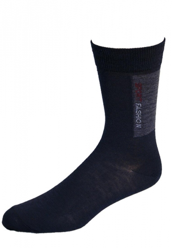 Modische Socke f�r jeden Anla� mit Fashion-Muster - Mischgewebe Schurwolle/Polyamid in marine