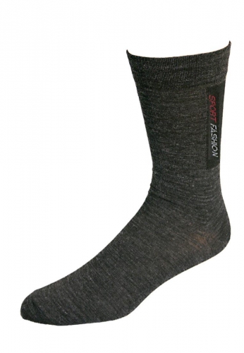 Modische Socke f�r jeden Anla� mit Fashion-Muster - Mischgewebe Schurwolle/Polyamid in grau