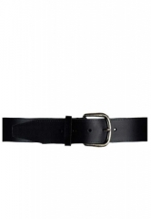 G�rtel mit klassischer G�rtelschnalle aus robustem Leder - Classic 40 black - 40 mm, schwarz