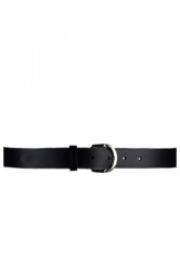 G�rtel mit klassischer G�rtelschnalle aus robustem Leder - Classic 30 black - 30 mm, schwarz
