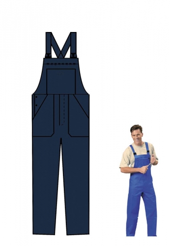 Arbeits-Latzhose marineblau, 100% Baumwolle
