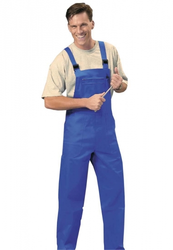 Arbeits-Latzhose k�nigsblau, 100% Baumwolle