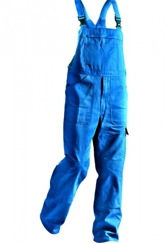 Hochwertige Latzhose in kornblau, 100% Baumwolle - 285g/m�