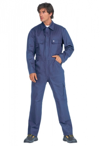 Overall f�r Arbeit-/Beruf u. Freizeit in blau, 100% Baumwolle - 285g/m�