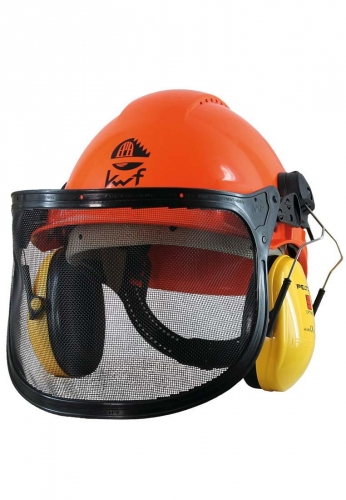 Schutzhelm Forstarbeiter