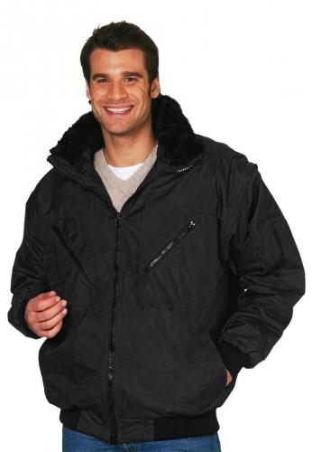 Freizeit- u. Arbeitsjacke - Pilotenjacke - schwarz