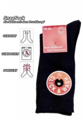 SnapSock black - die Socke mit dem Clou .. Klicken, Waschen, Sortiert .. genial, einfach, innovativ, mit Druckknopf