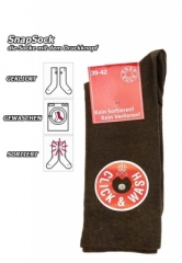 SnapSock brown - die Socke mit dem Clou .. Klicken, Waschen, Sortiert .. genial, einfach, innovativ, mit Druckknopf