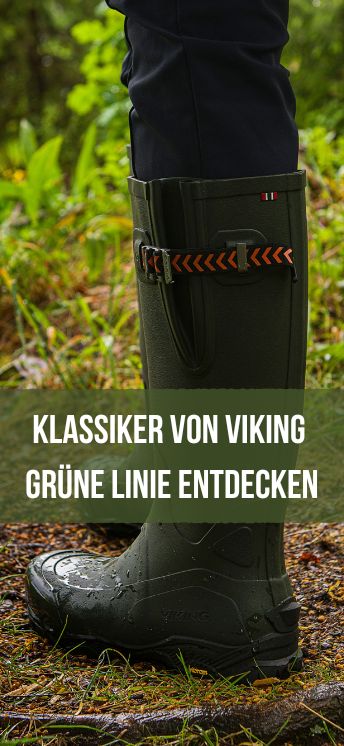 Hochwertige Wandergummistiefel von Viking aus der grünen Linie Grüner Wandergummistiefel von Viking