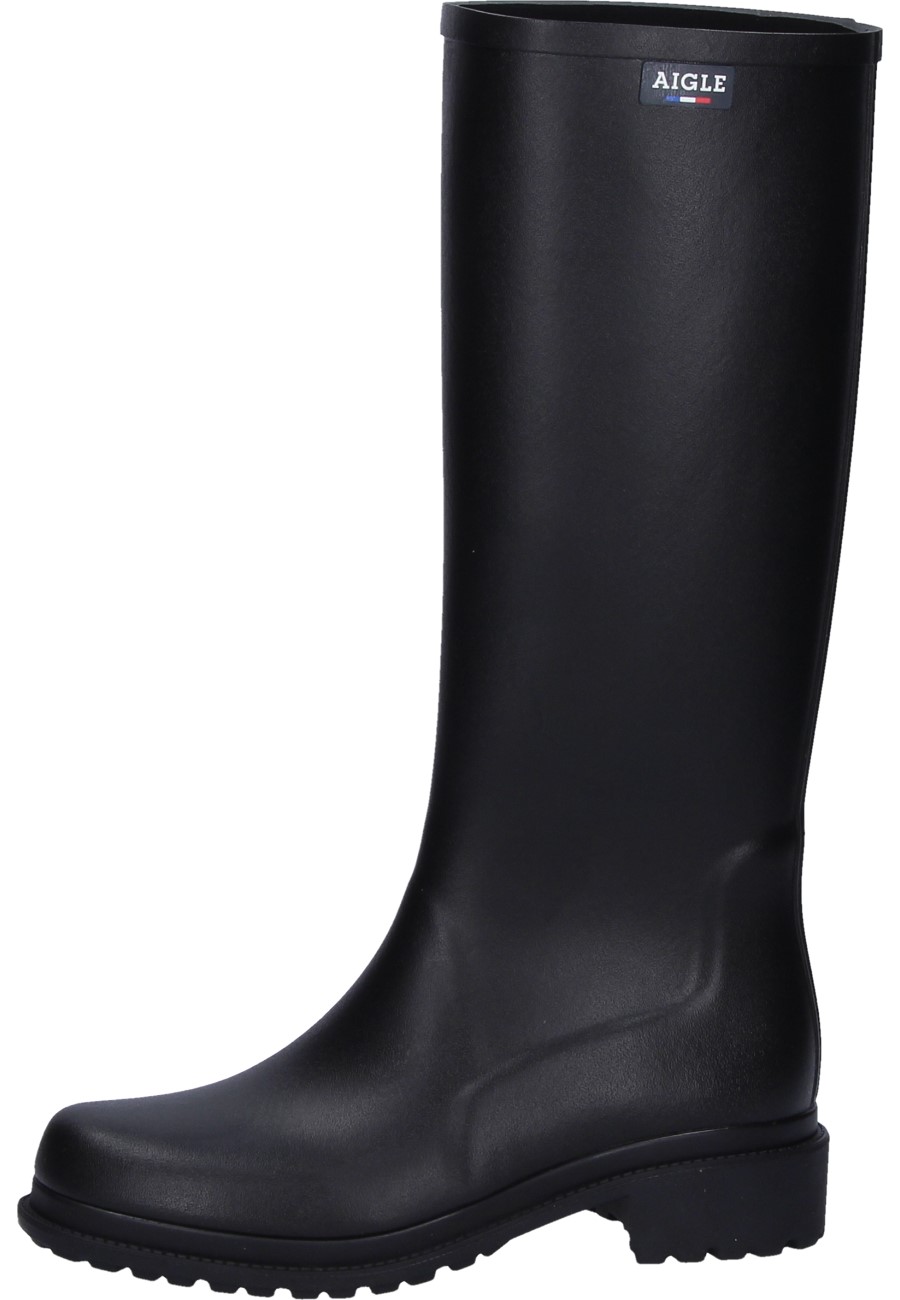 Hohe Damengummistiefel FULFEEL noir von Aigle zeitlose Eleganz