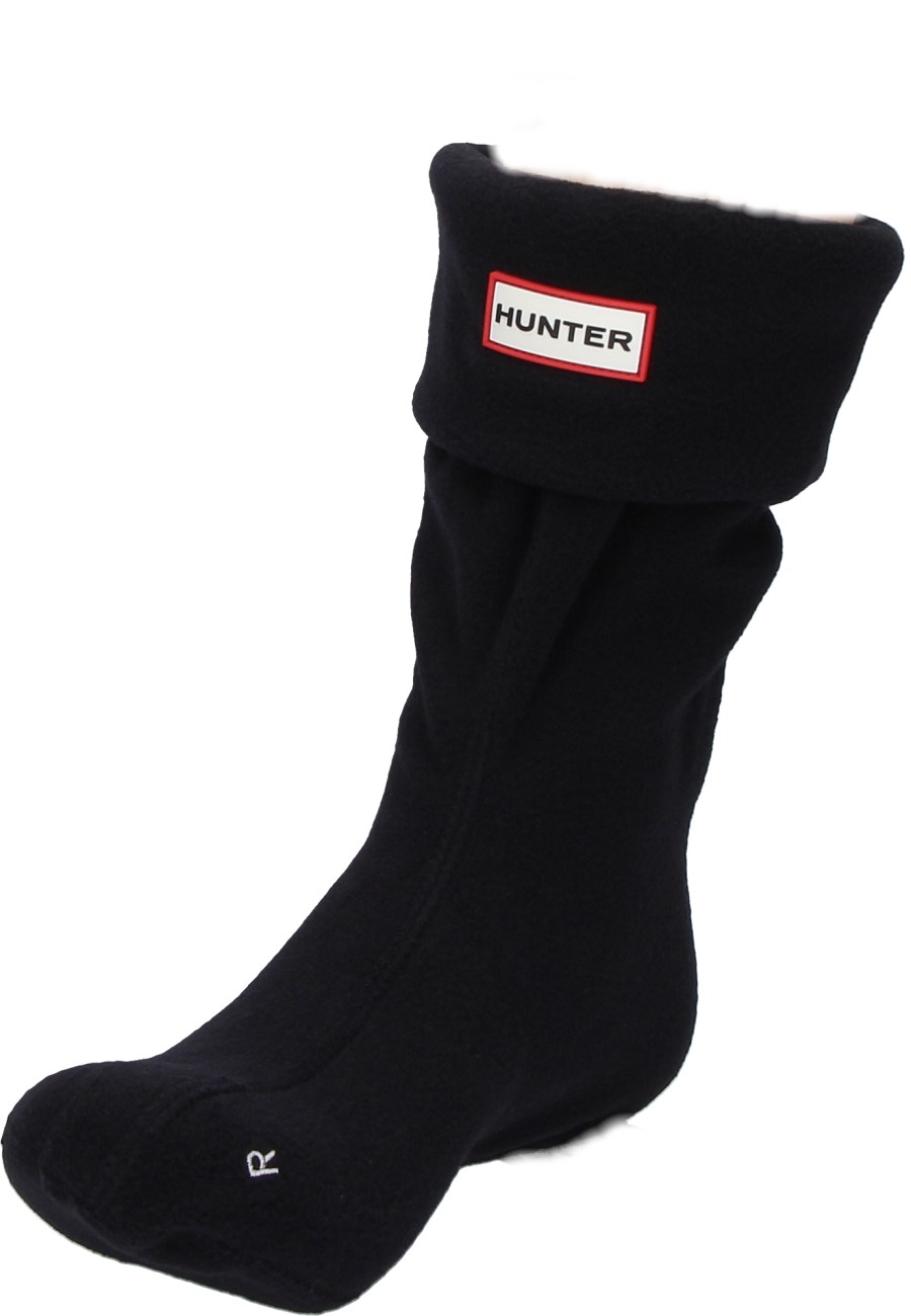 Hunter halbhohe Gummistiefel Socken RECYCLED FLEECE SHORT BOOT SOCK schwarz