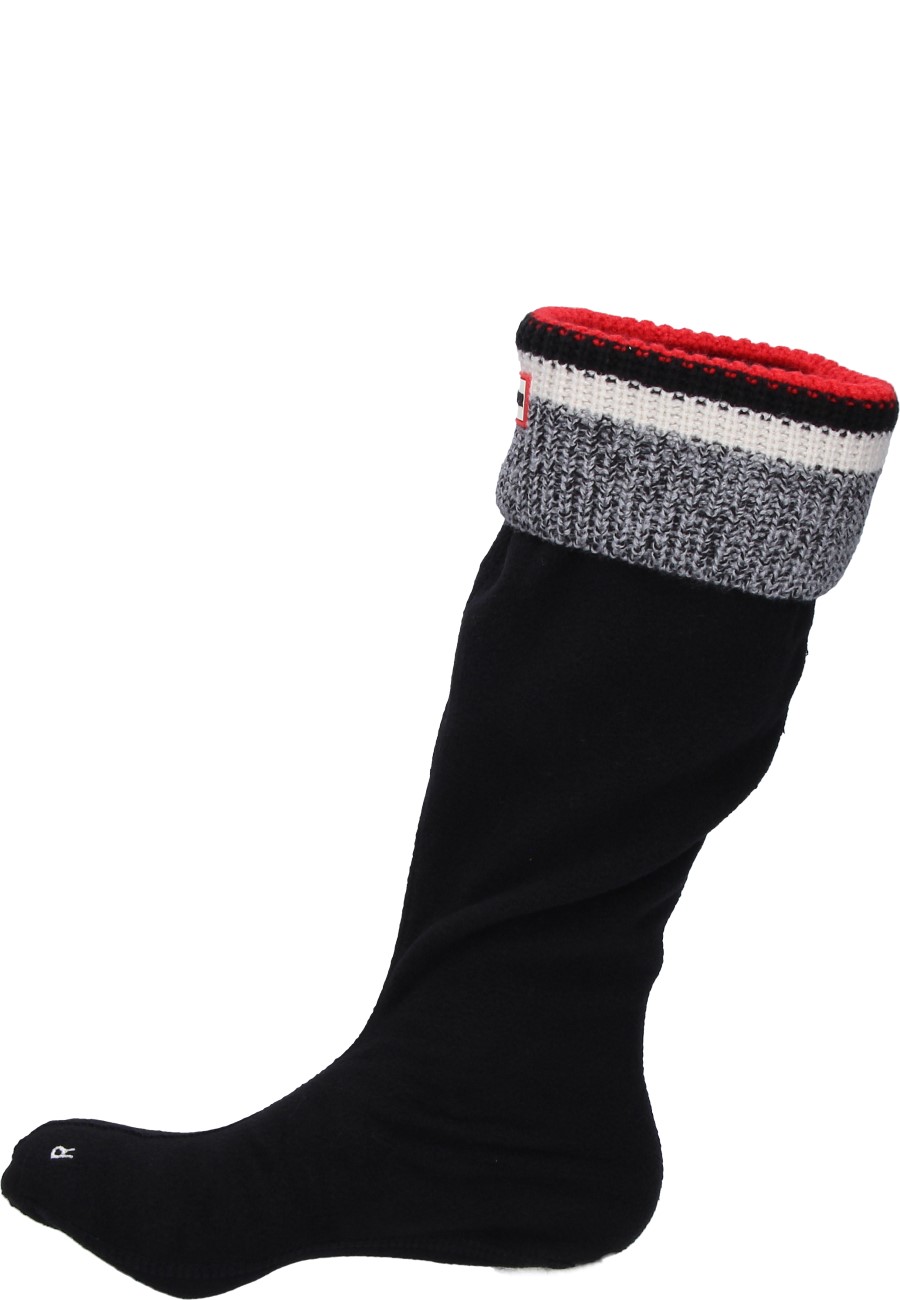 Hunter Gummistiefel Socken RECYCLED FLEECE BLOCK STRIPE TALL BOOT SOCK