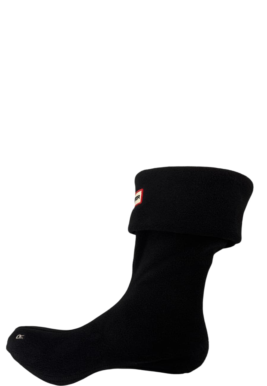 Hunter Fleece Short Boot Sock Schwarz