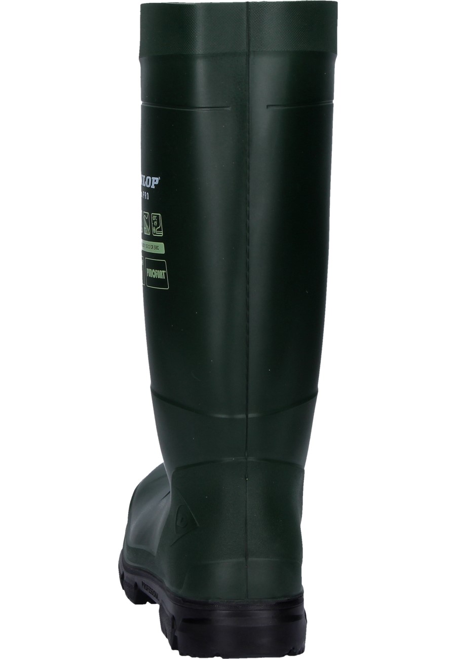 PurSafe S5 SRC Winter Gummistiefel – Sicherheitsstiefel Mit Stahlkappe, Wärmedämmend Bis -20°C, Dunkelgrün
